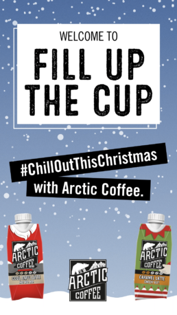 Fill The Cup Arctic coffee mini game screen